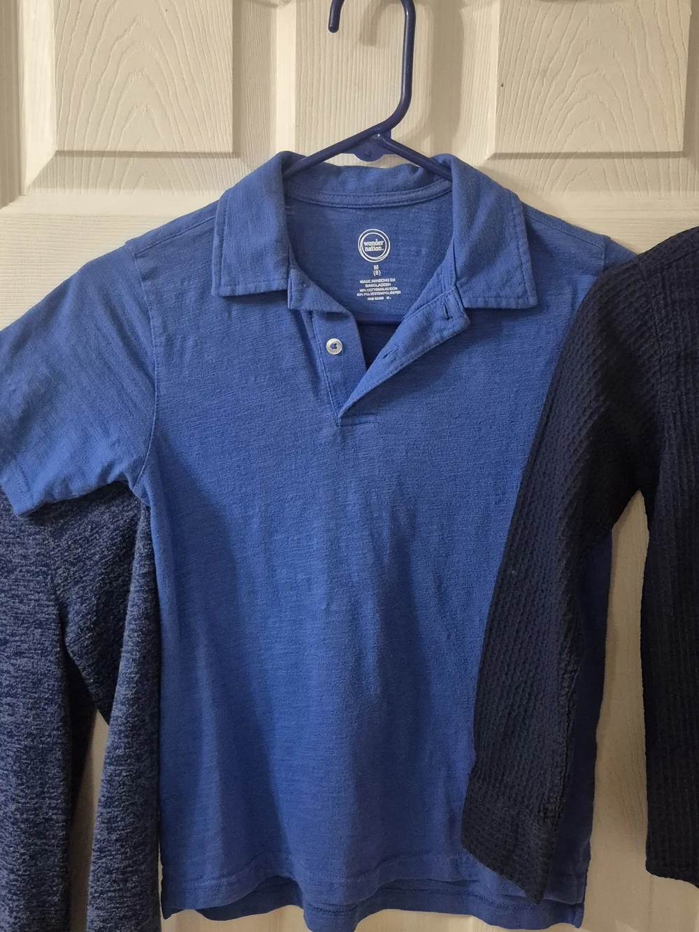 Lot of 3 Boys Shirts Med (8) Long & Short Sleeve Shirts 2 are wonder nation and